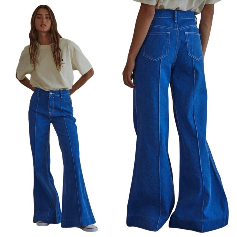 NWT By Together High Rise Crossroads Retro Super Flare Jeans Small Western Boho